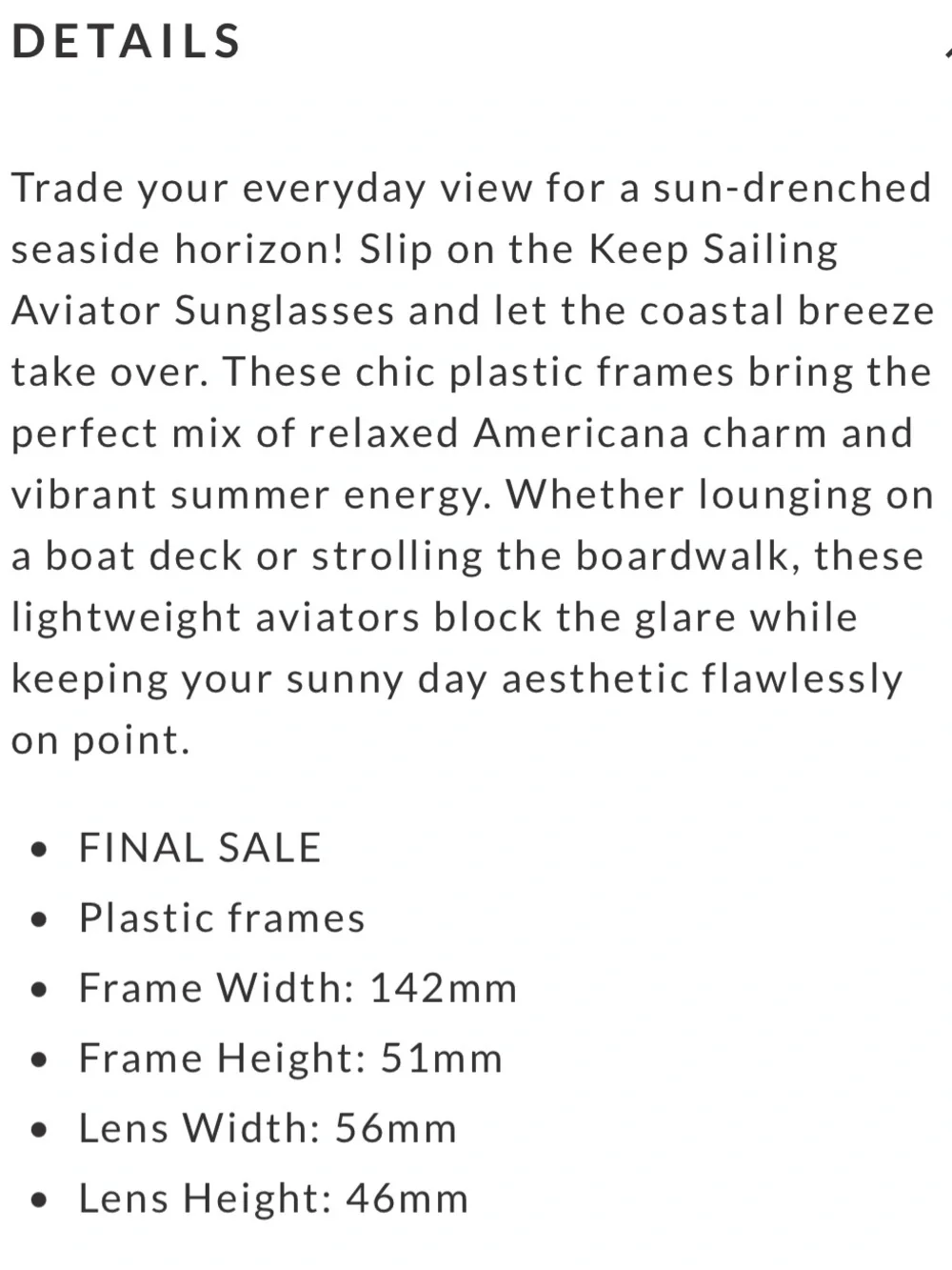 VICI New Keep Sailing Aviator Sunglasses